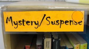 Mystery and Suspense is a bright orange label